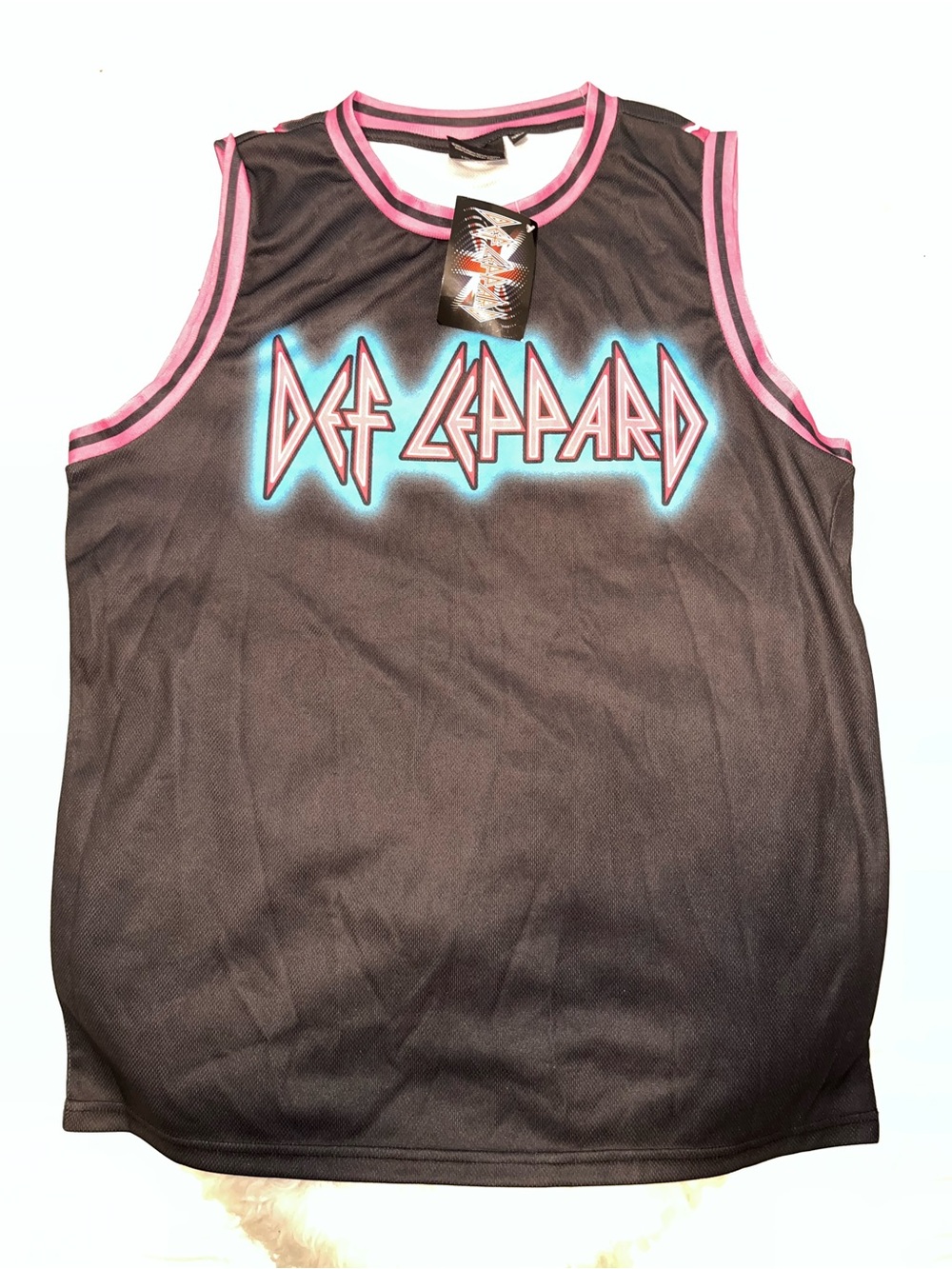 Def Leppard Men's Black & Pink Logo Tank Top